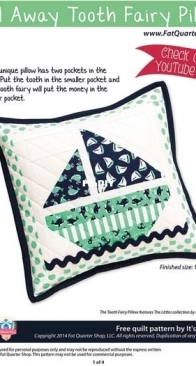 Fat Quarter Shop - It's Sew Emma - Sail Away Tooth Fairy Pillow Pattern  - Free