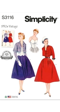 Simplicity S3116 Vintage 1950s