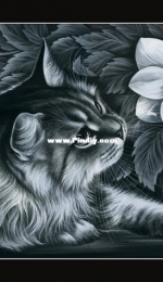 Alisena 1223 Cat and Flower