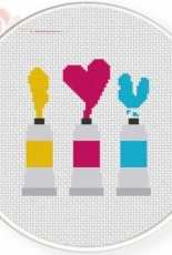 Daily Cross Stitch  - I love you Paint