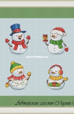 Funny Snowmen by Lilia Lis