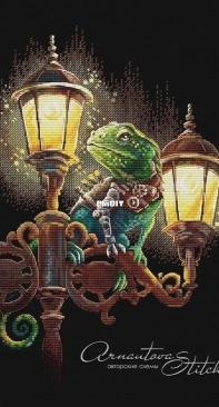 Arnautova Stitch - Steampunk Iguana by Anastasia Arnautova