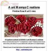 Aunt Mannys Creations - Primitive Rose Bud Ornies