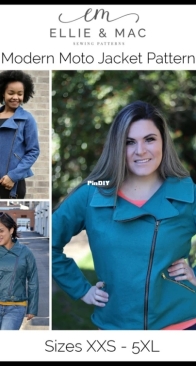 Ellie and Mac - Modern Moto Jacket - Sizes XXS-5XL