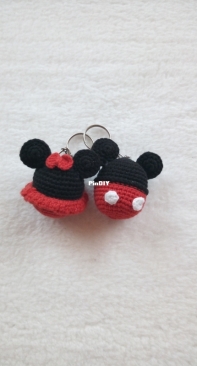 Mickey and Minnie keychains