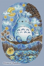 Watercolor Totoro by Maria Brovko