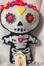 Day of death felt doll