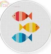Daily Cross Stitch - Colorful Fishies