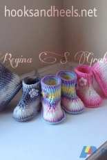 Hooks and Heels - Regina S Graham - Knot Knit Crochet Baby Booties
