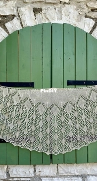 Chandelier Shawl by Jem Arrowsmith - Under the Olive Tree Knits