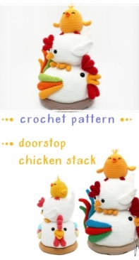 Pattern by Steph - Stephanie Risthaus - Doorstop Chicken Stack