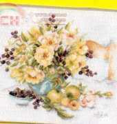 Lanarte 34190 Yellow roses and blackberries