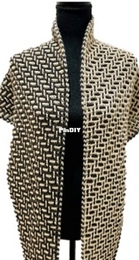 Mirage Herringbone Shawl by Marci Marra