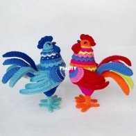Lenchobird Crochet Toys  - Elena Pichugina  - Rooster Gordey