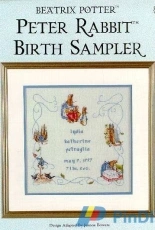 Green Apple GA645 Beatrix Potter - Peter Rabbit Birth Sampler PCS
