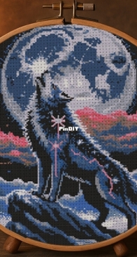 Moonlit Patterns - Howling Wolf