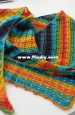 Rainbow Asymetric Shawl