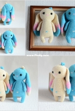 Bunny knitted toy