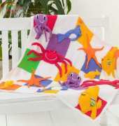 Red Heart-WR2051-Sea Creatures Throw by Carol J. Sorsdahl-Free
