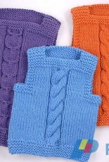 Center Cable Vest by Kathleen Thomas-Free