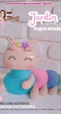 Atelie Bibi Boneca - Bruna Guimaraes - Personalized Nutella - Garden  - Centipede - Centopéia - Portuguese - Free