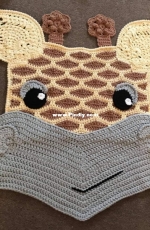 Giraffe crochet rug