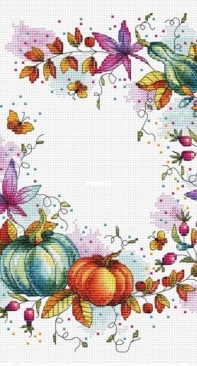 Wreath with pumpkins by Alice Krotik