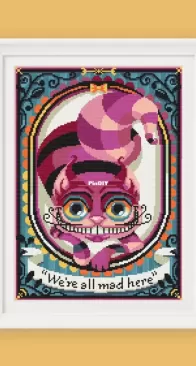 Mrs Peggotty Arts - Alice in Wonderland - Updated colors - Cheshire Cat by Elisabeth Stoinich
