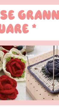 ButiLife Crochet - Grace - Rose Granny Square
