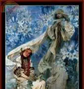 Cross Stitch Collectibles AMM-35 Madonna of the Lilies