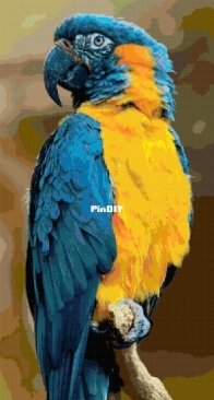 Better Cross Stitch - Blue Throated Macaw - Free