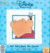 Designer Stitches B64 Poohs Honey Bee Coaster