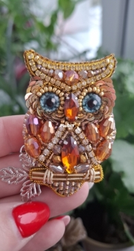 Брошка Сова - Owl Brooch