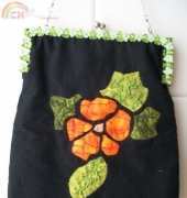 flowers orange bag