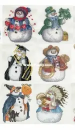 The Vermillion Stitchery - Snowman Series 2008