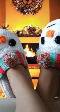 Tutti Frutti Crochet - Stushenka Toys - Olga Nosova - Snowman Slippers