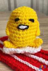 Gudetama with bacon (free pattern)