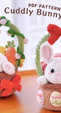 Fuzzle Forms - Cuddly Bunny Pair: Bunny Basket and Bunny in Garden
