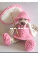 Tilda and Filur - Susanne Fagelberg - Girl Bear With Dress and Accessories