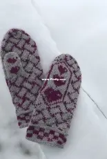 A basket with hearts Mittens by Anette Lindgren-English,Swedish-Free