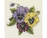 Janlynn - Pansies Afghan Motif - Free