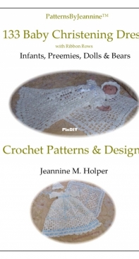 PatternsbyJeannine - Jeannine M. Holper - 133 Baby Christening Dress with Ribbon Rows