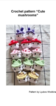 Cute Mushrooms by Lubava Crochet