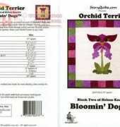 Story Quilt-Bloomin Dogs-Orchid Terrier-Helene Knotts