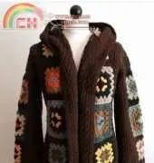Maggies Crochet - Maggie Weldon - #PA877 - Granny Square Hooded Jacket