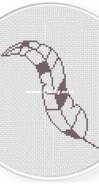 Daily Cross Stitch - Feather Outline