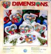 Dimensions 8731 Snowman Hearts Ornaments XSD