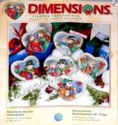 Dimensions 8731 Snowman Hearts Ornaments XSD