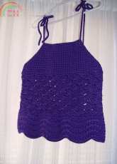 Unravel Me Designs - Theresa Grant - Waves and Shells Halter Top