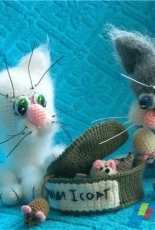 Marina Borisova - White and gray cats - Russian